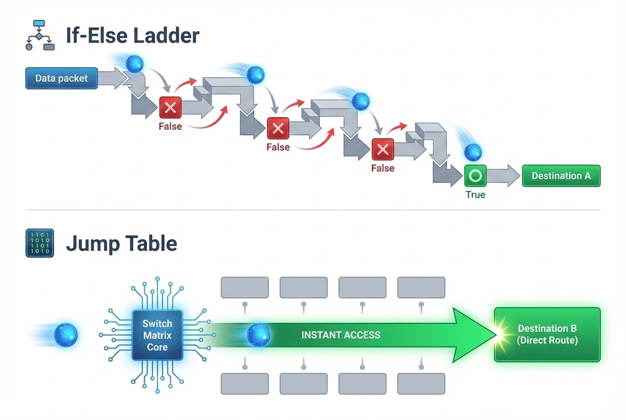 Jump Table Architecture vs If-Else Ladder