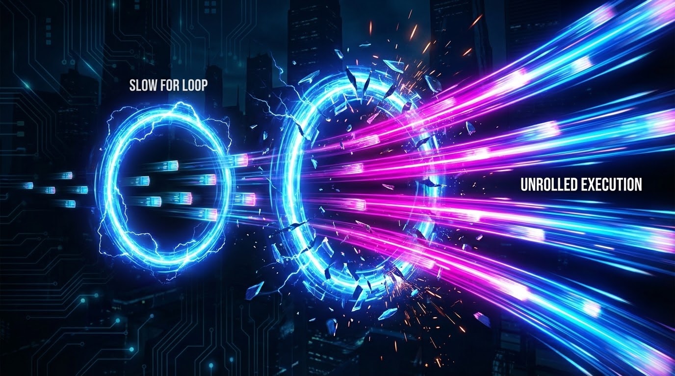 Loop Unrolling: Shattering Loop Execution, Bleeding Maximum Speed Through the Art of 'Code Unfurling'
