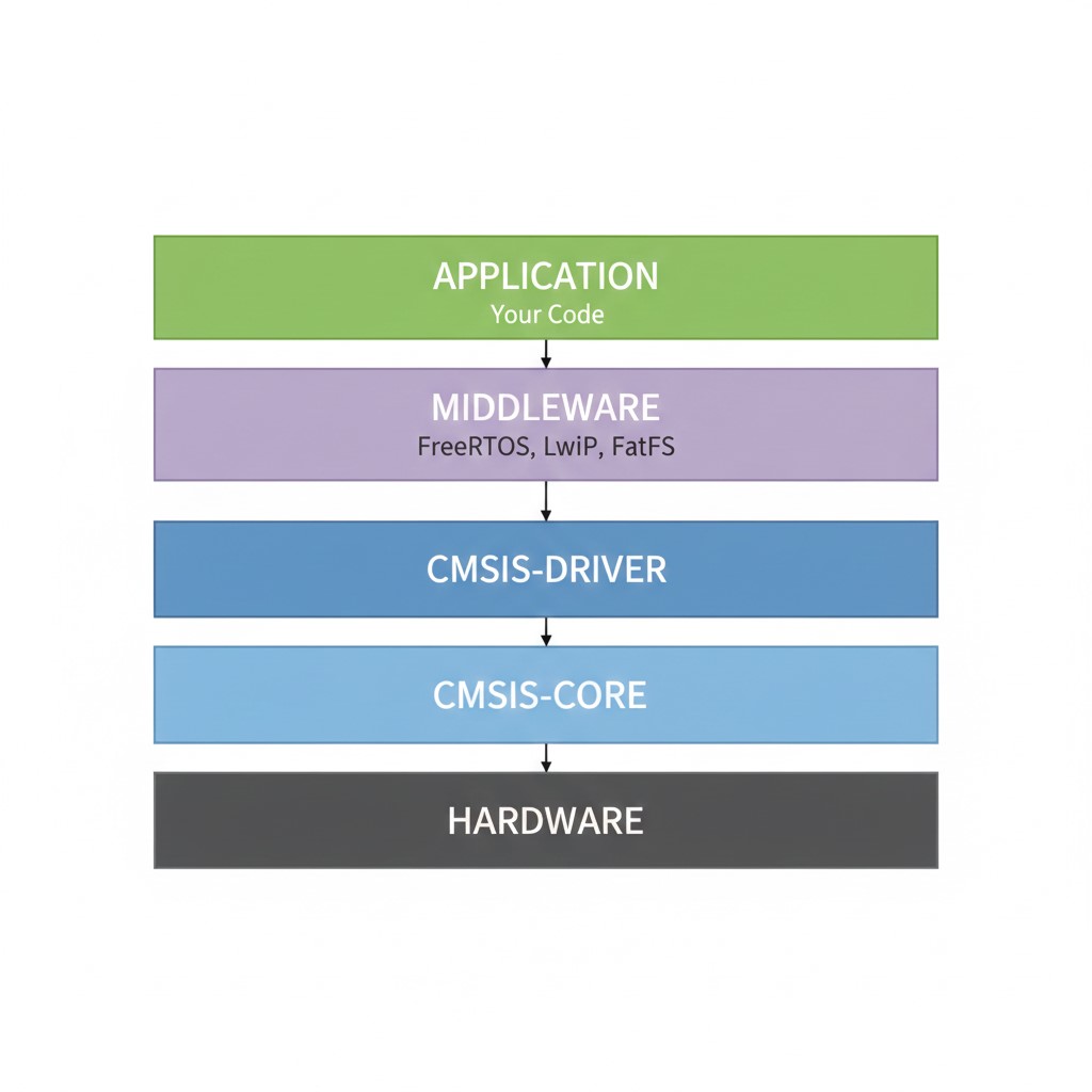 โครงสร้างเลเยอร์ของ CMSIS