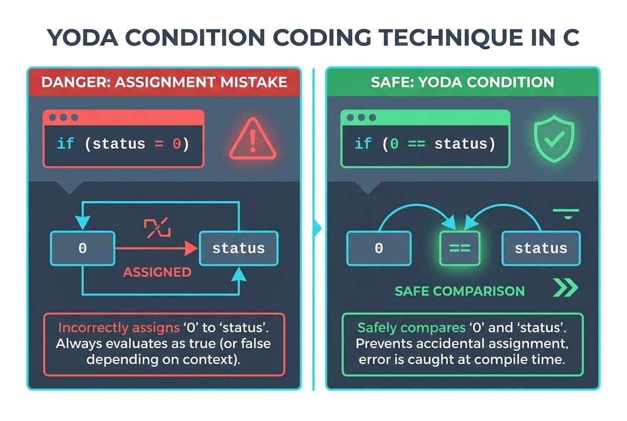 อินโฟกราฟิกความแตกต่างระหว่าง Assignment กับ Equality