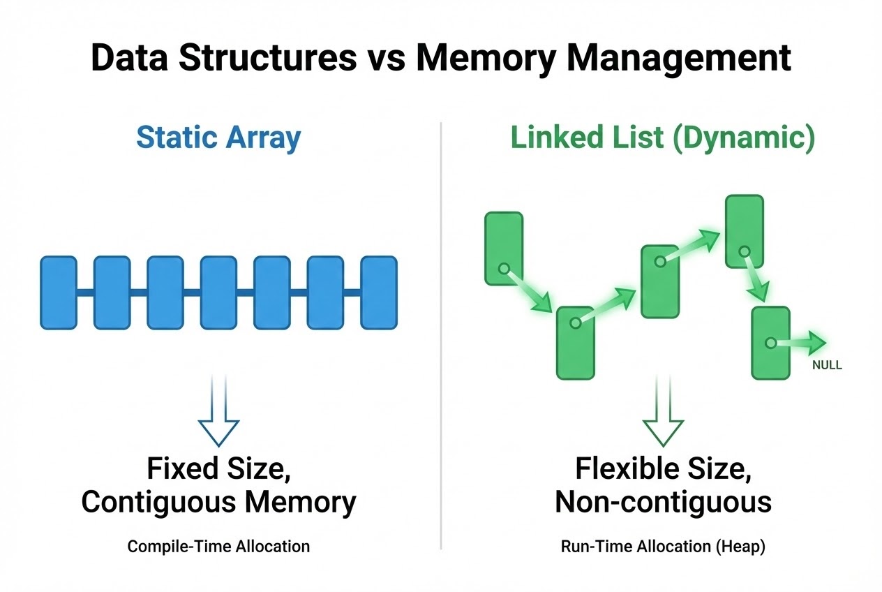 Data Structures and Memory Mapping Diagram