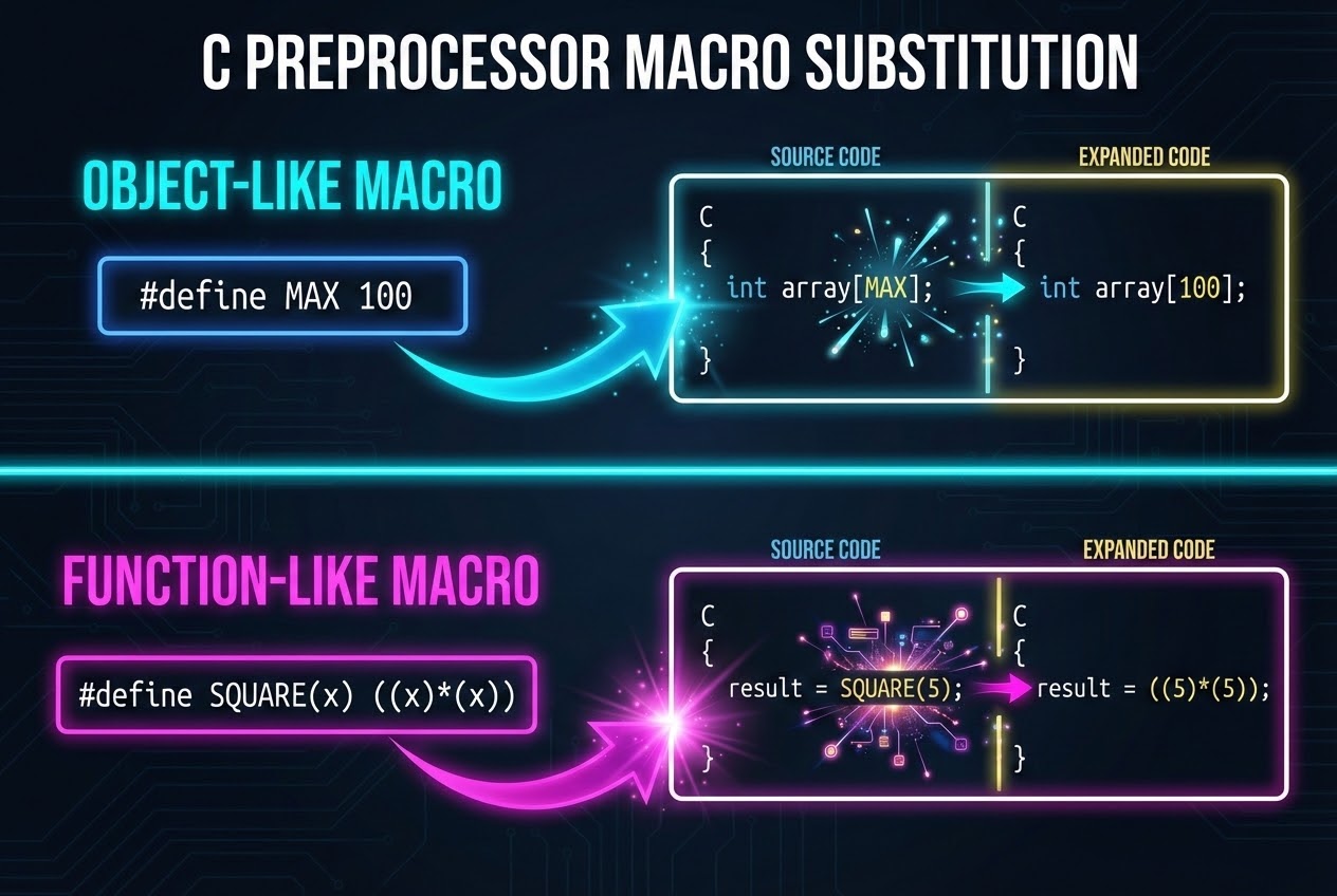 C Preprocessor Macros Mechanism Diagram