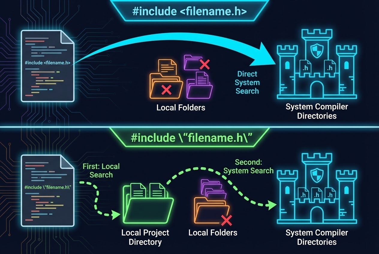 C Preprocessor Header Files Architecture