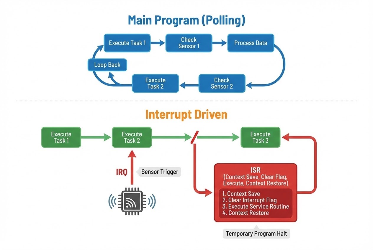 Interrupt Service Routines (ISR) Diagram