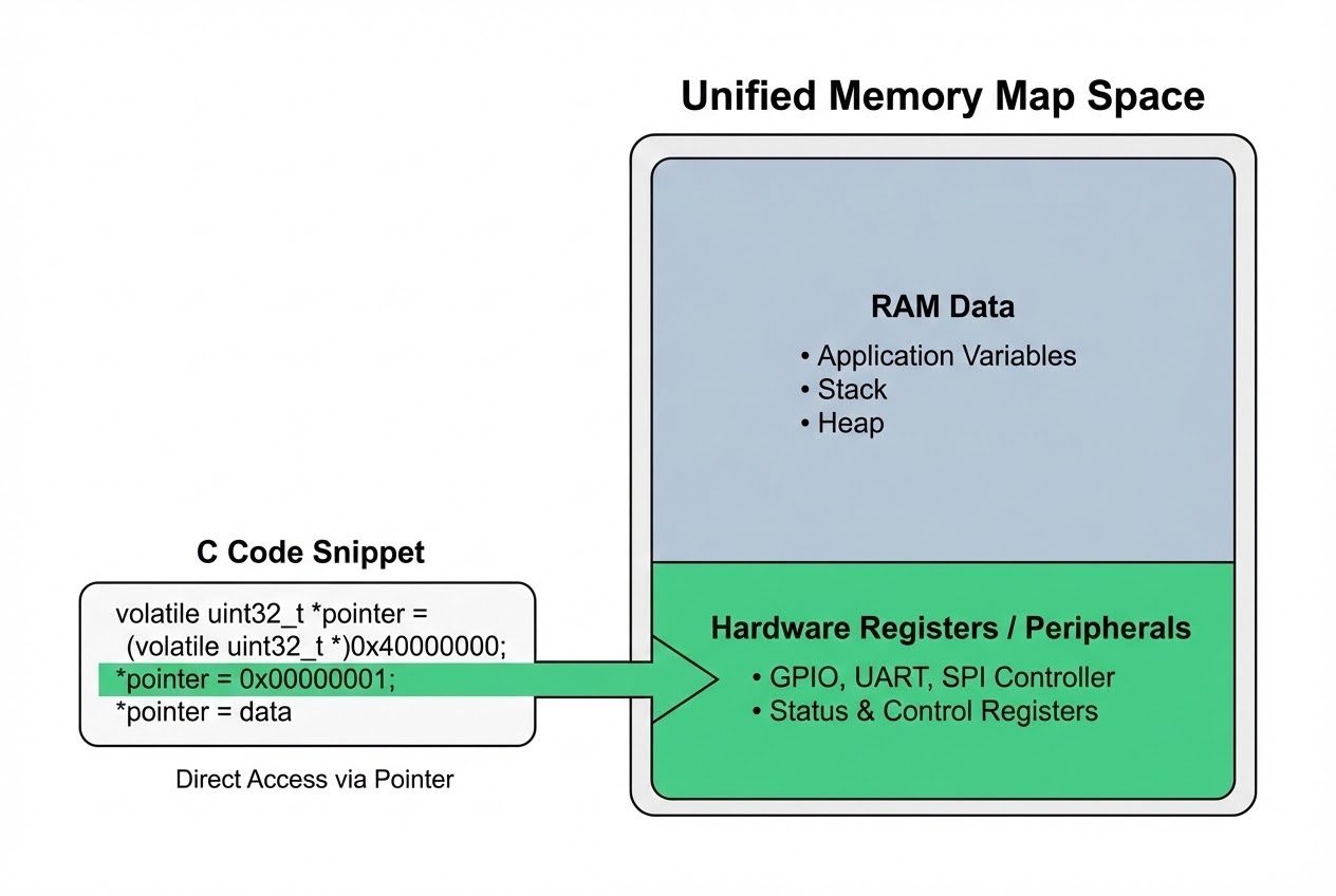 Memory-Mapped I/O Concept Diagram