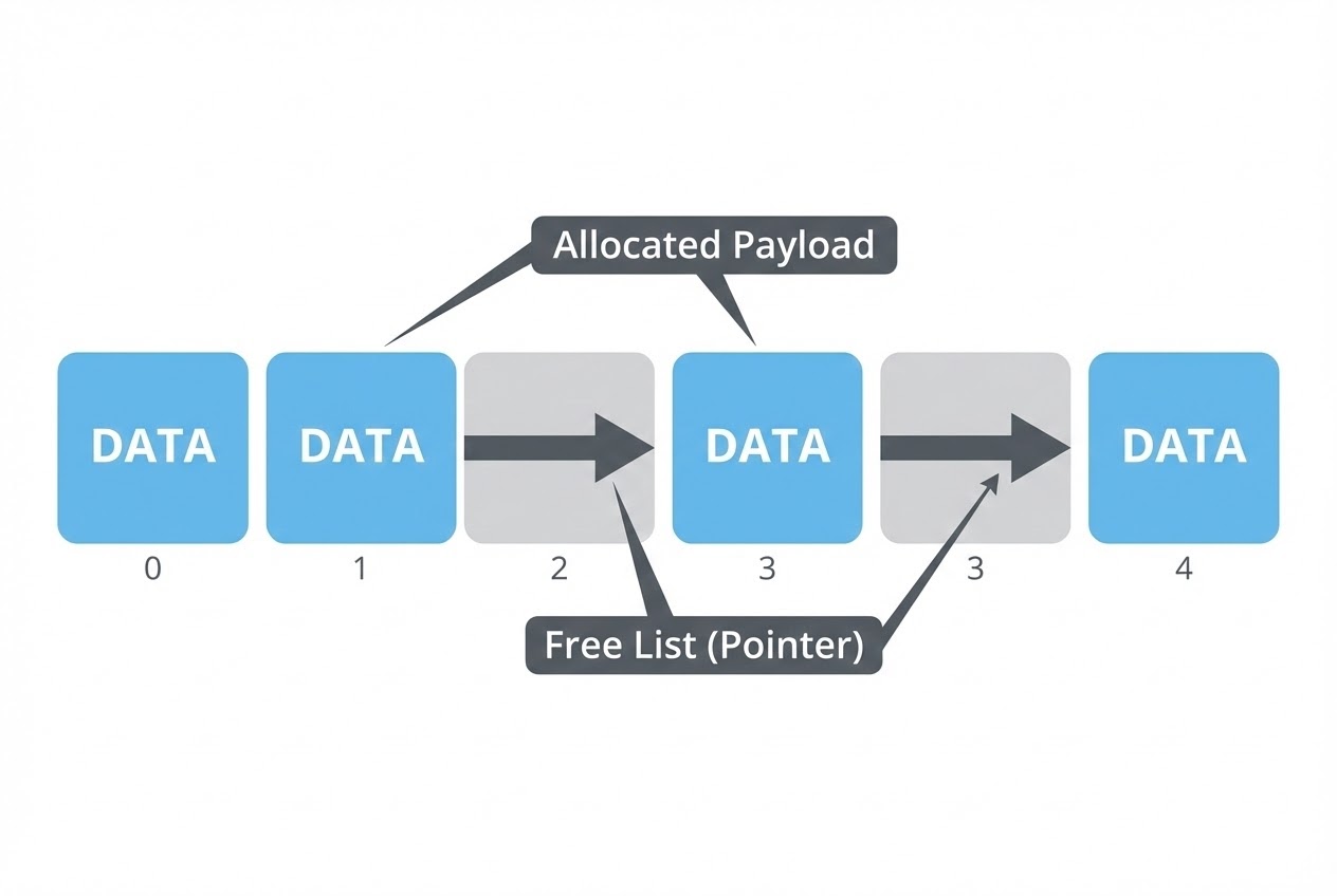 Memory Pool Data Structure Concept Diagram