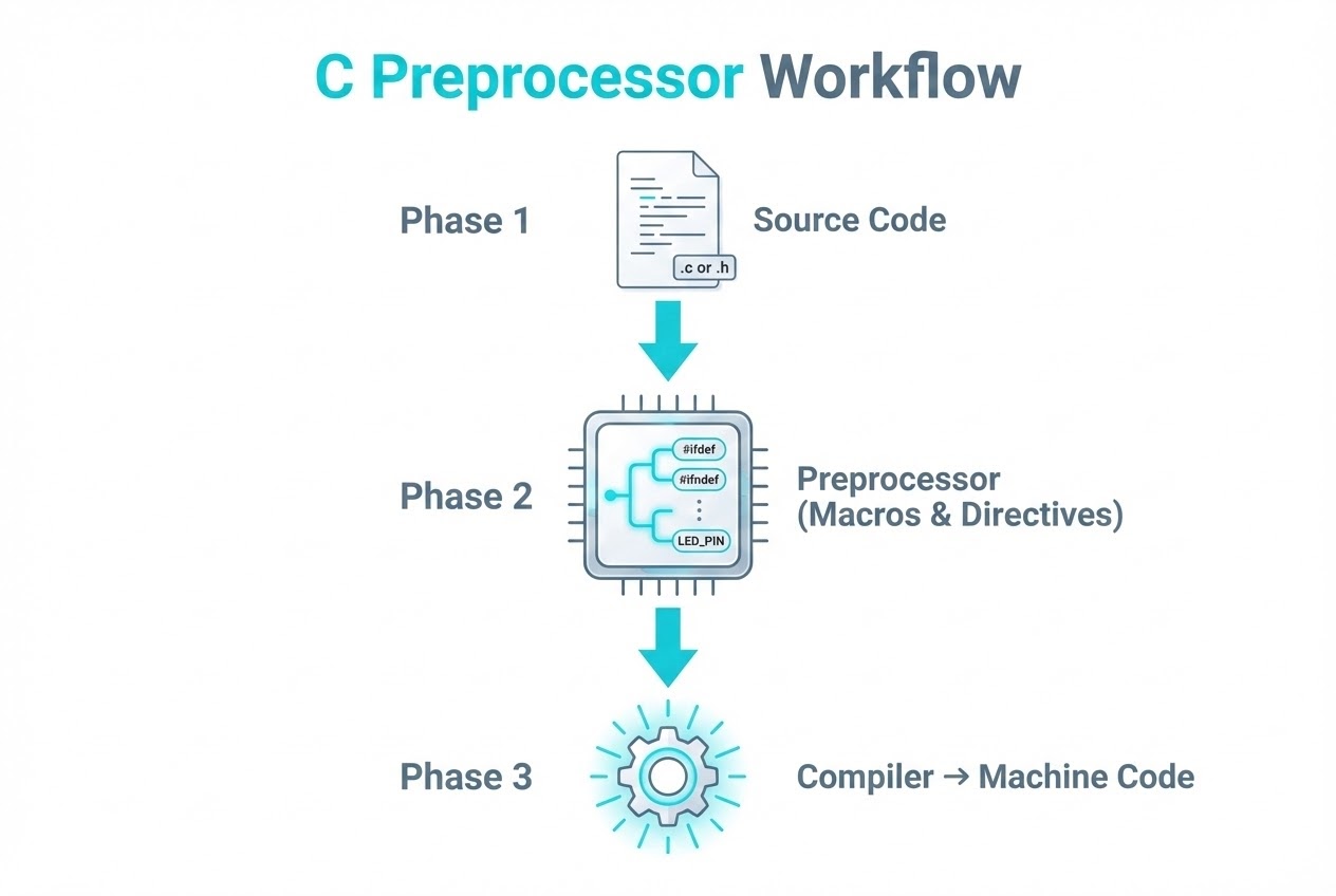 C Preprocessor Workflow Diagram