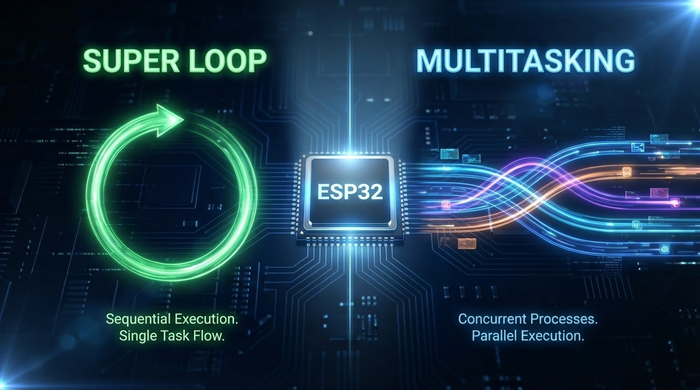 Beyond the Super Loop: Understanding FreeRTOS on ESP32 vs. Traditional Arduino