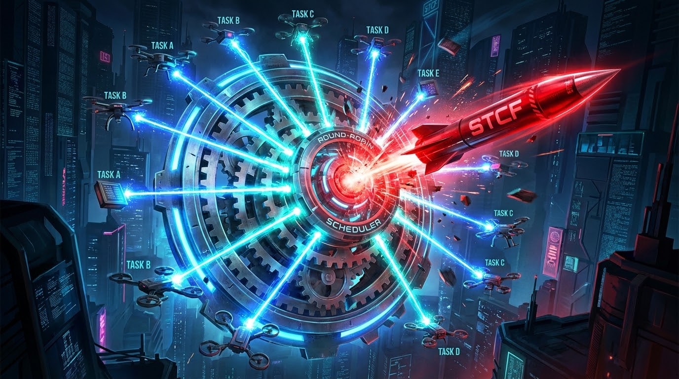 Scheduling (Round-Robin & STCF): Dominating CPU Queues & The Brutal Mechanics of Embedded Multitasking